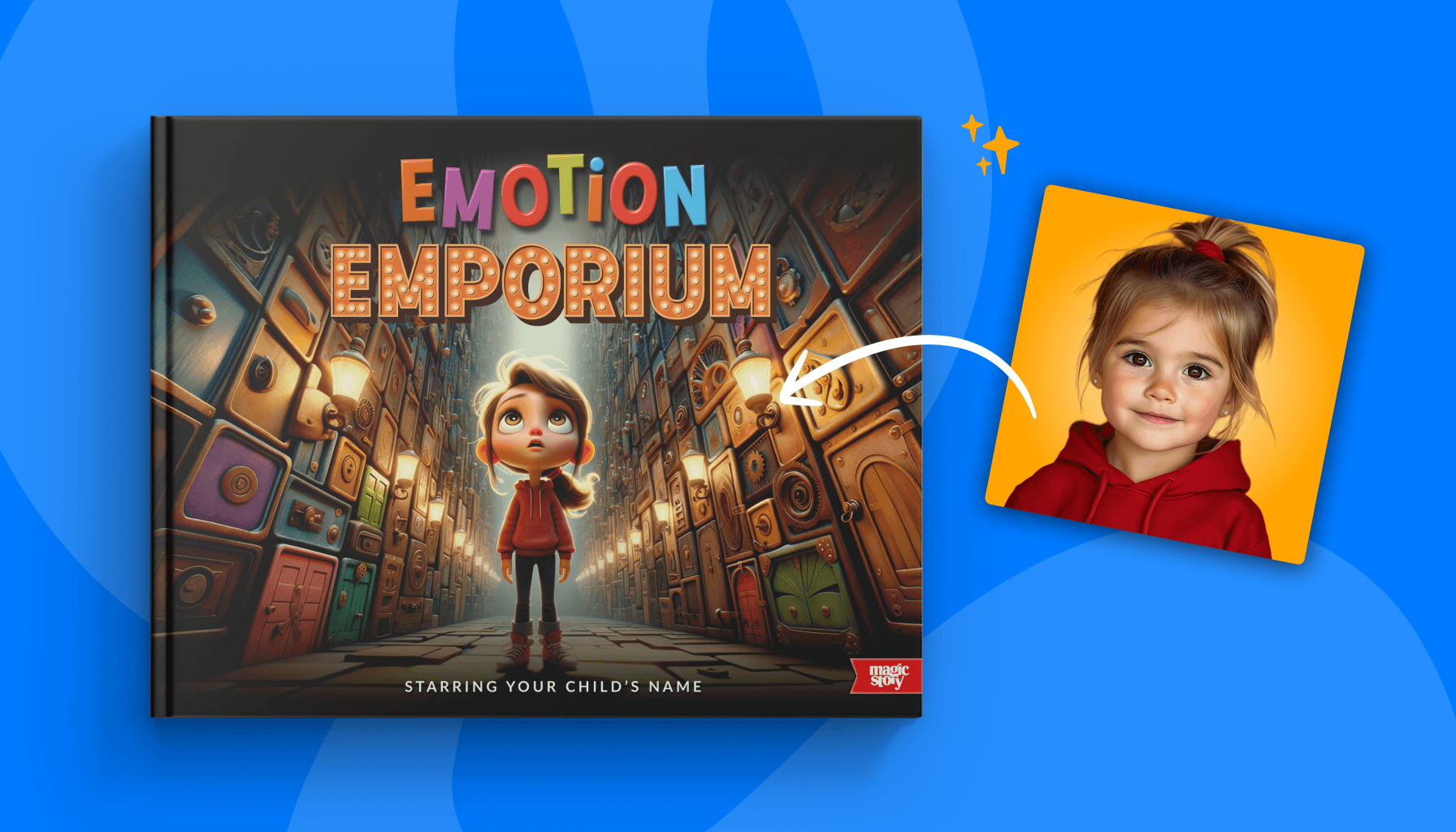 Emotion Emporium personalized children's book for toddlers, emotional vocabulary