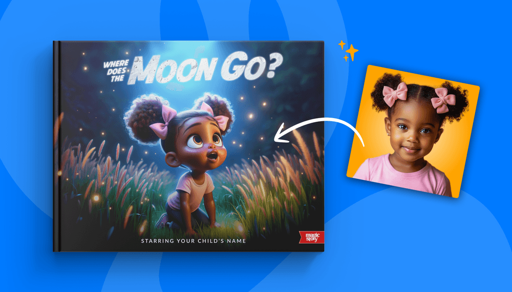 Where Does the Moon Go personalized science book for toddlers