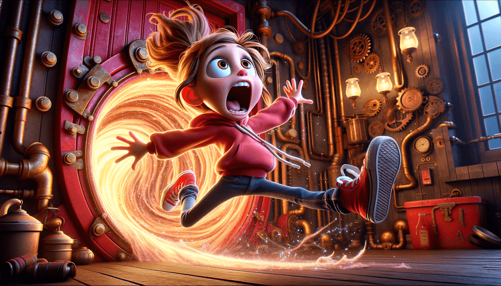 A child explores colorful emotions in a personalized illustration from The Emotion Emporium by Magic Story