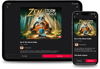 Books For Kids+ app showcasing stories and features