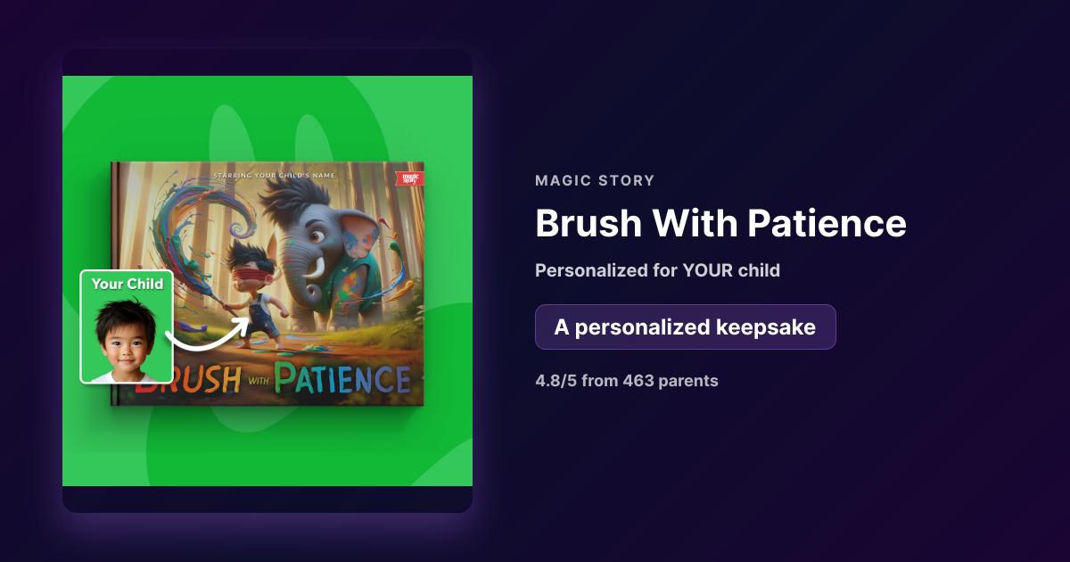Brush With Patience | Personalized Kids Book About Patience | Magic Story
